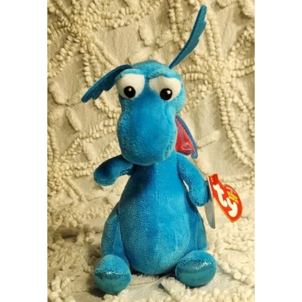 Doc Mcstuffins Stuffy TY‎ Original Beanie Baby Dragon Disney Jr Cartoon Plush